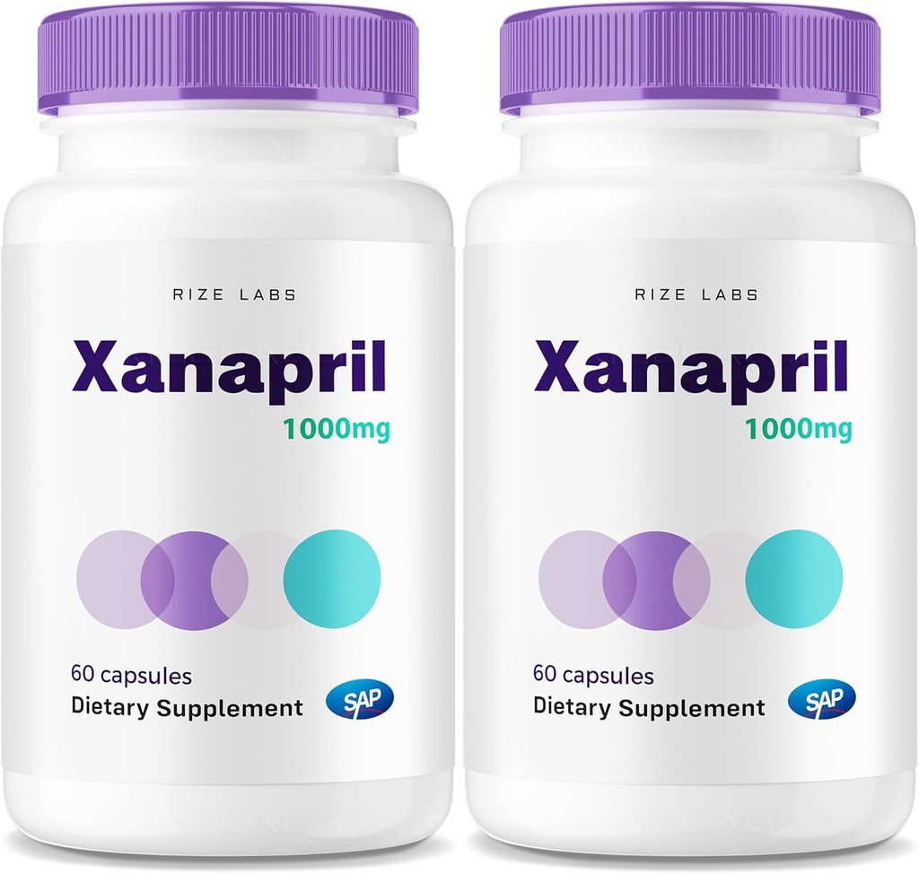 Xanapril Capsules, Xanapril for Better Sleep and Brain Care, Xanapril Advanced Maximum Formel, Xanapril Herbal Supplement, Xanapril Pastillas Review (120 Kapsler)