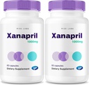 Xanapril Capsules, Xanapril for Better Sleep and Brain Care, Xanapril Advanced Maximum Formel, Xanapril Herbal Supplement, Xanapril Pastillas Review (120 Kapsler)