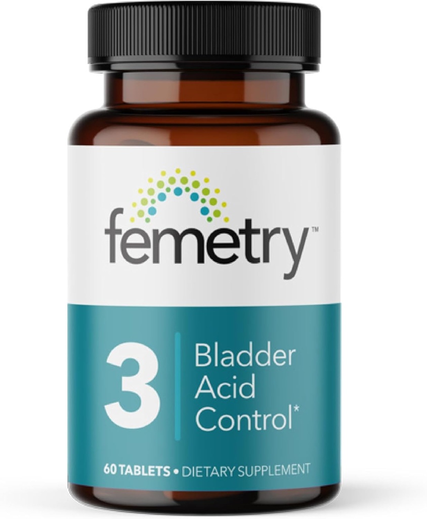 LifeSeasons Femetry Bladder Acid Control - Support for Interstitial Cystitis - Reduce Urine Acidity in The Bladder - Eases Flares Caused by Eating or Drinking Acidic Foods - 60 Tablets