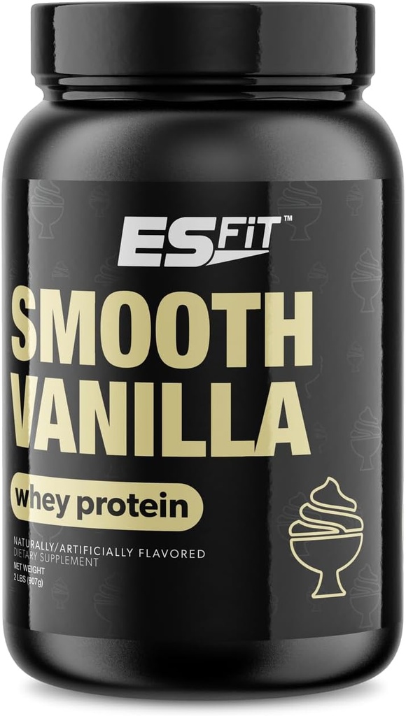 Whey Protein Powder- Post Workout Whey Protein Isolate for Muscle Recovery, Non-GMO, Superior Taste, BCAAs, Tested and Certified, Smooth Vanilla, 2 Pounds