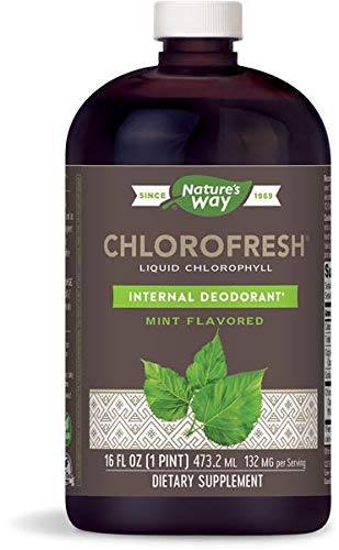 Nature 's Way Chlorfresh Liquid Chlorophyll Intern Deodorant 16 Fluid Ounces, Mint Flavor, pakke med 2