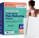 WELMATE Pain Patches Maximum Strength Lidocaine 4% Topical Numbing Analgesic – Lidocaine Patches for Nerve & Back Pain Relief, Sciatica, Neck Muscle Strain, Knee, Shoulder Joint, Hip, Foot (15ct)