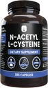 PURE ORIGINALSKE INGREDIENSER N- Acetyl L- Cystein (365 kapsler) Ingen Magnesium eller Rice Fillers, Altid Pure, Lab Verified