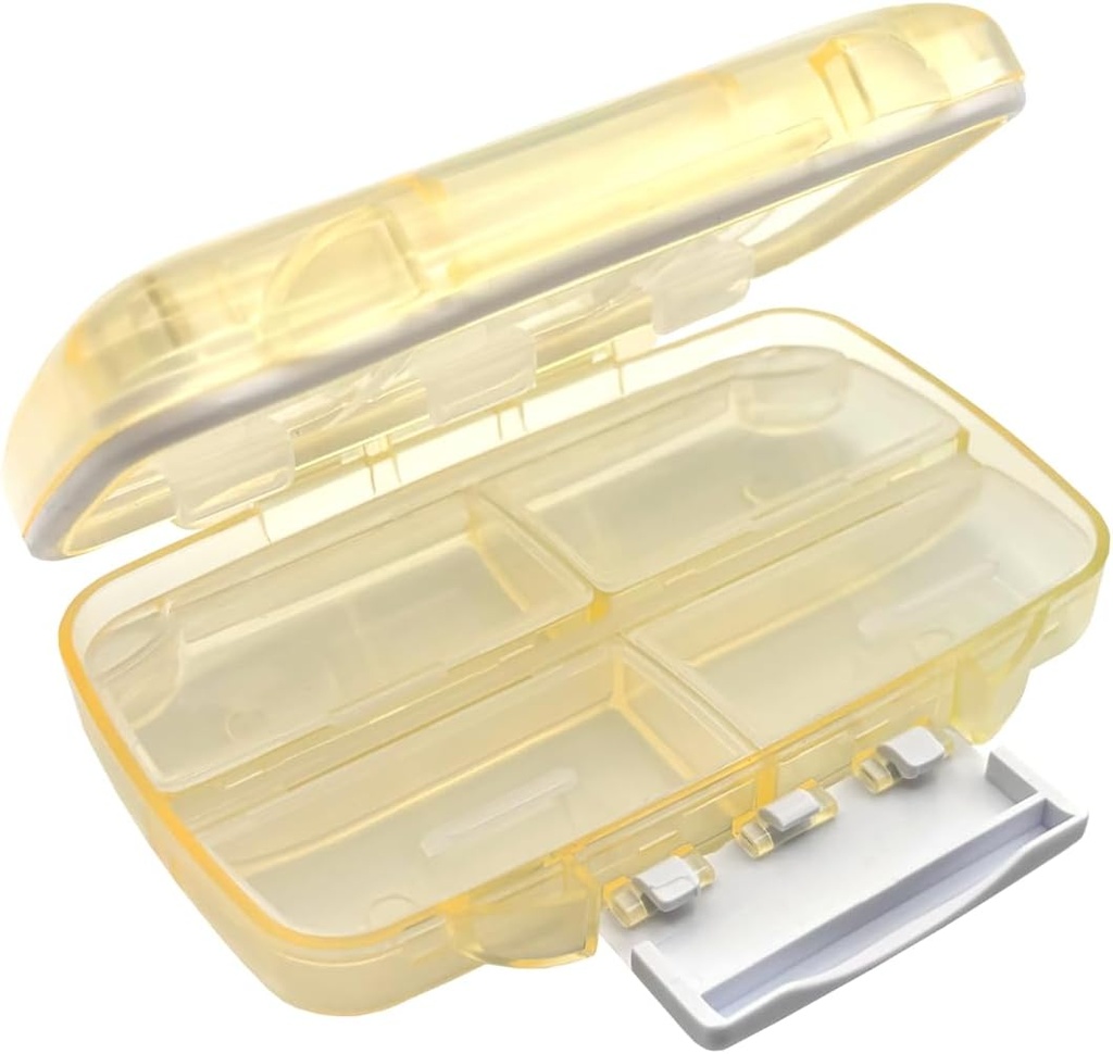EZY DOSE Moisture- Proof Pill Case, Medicine Planner, Vitamin Organizer Box, Travel- Friendly, Latch- Lukning til sikker indhold, 7 Individuelle Compartments Flere størrelser med Tight Seal, Medium, Cream