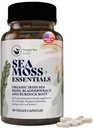 HAPPY FOX Irish Sea Moss Kapsler med Burdock Root & Bladerwrack - Alternativ til Seamoss Gummies eller Powder, 90 Vegan Kapsler, Lavet i USA