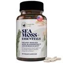 HAPPY FOX Irish Sea Moss Kapsler med Burdock Root & Bladerwrack - Alternativ til Seamoss Gummies eller Powder, 90 Vegan Kapsler, Lavet i USA