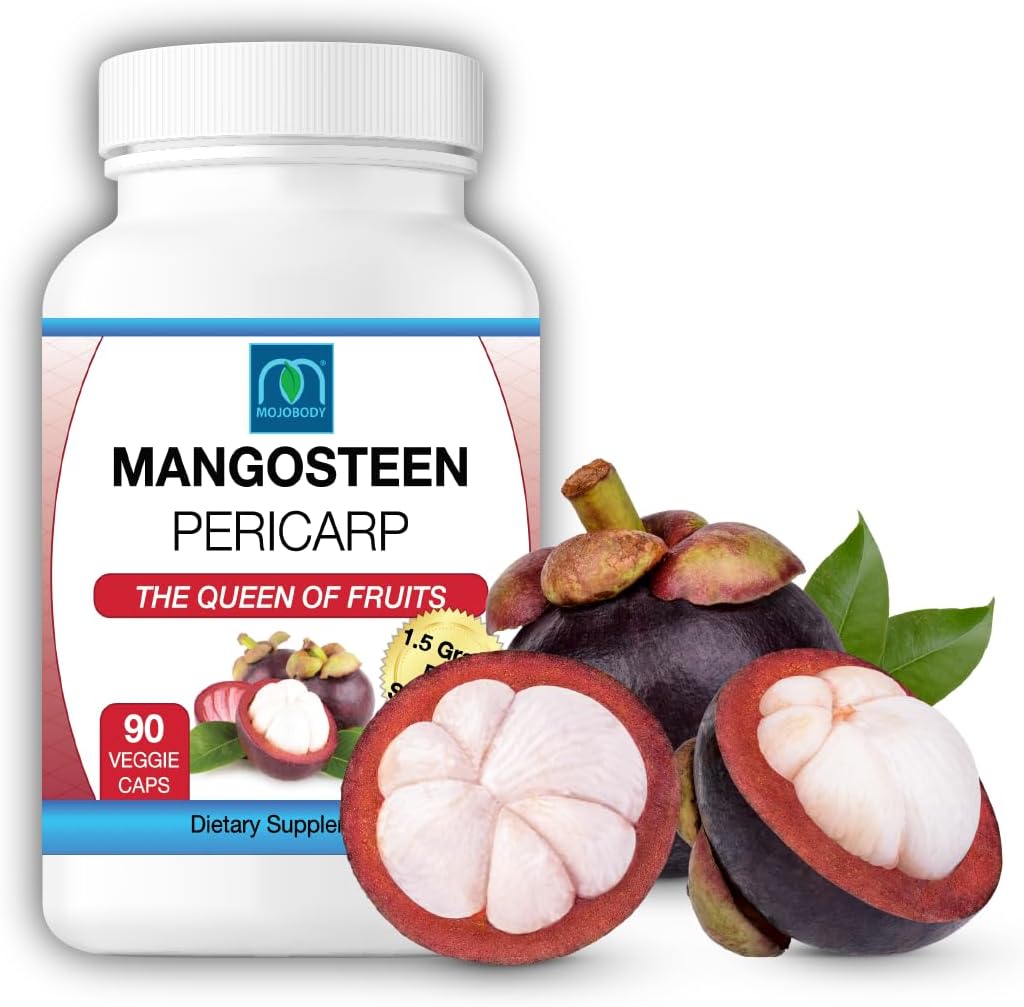 Frysetørret Mangosteen Pericarp kapsler, 1,5 Bedste per servering, 90 Veggie kapsler per flaske, Xanthone Rich