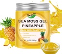 Organic Sea Moss Gel, (10OZ) Irish Seamoss Gel Made with Real Fresh Fruit, Gluten- Free & Vegan Friendly & Non- GMO Superfood with All Natural Essential Vitamin, Minerals (Ananas)