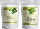 HERBAL HILLS Neem Leaf Powder og Bilva Bael Leaf Powder pakning med 2 Combo