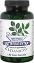 Vitanica, Butterbur Extra, Brain Chemistry and Vessel Support, Vegan, 120 Kapsler