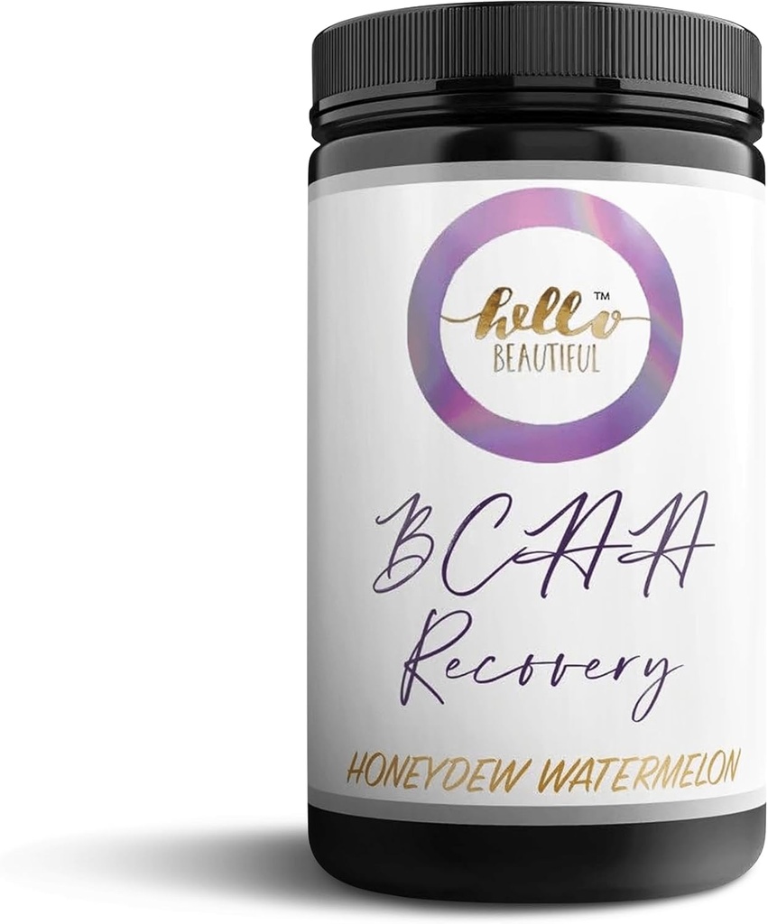 Hej Smukke BCAA Recovery Powder - Vitamin B-66 L- Glutamin Pre & Post Workout Muscle Recovery & Muscle Builder drik supplement til kvinder (Honeydew Watermelon)
