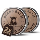 Striking Viking Beard Balm for Mænd - Leave in Beard Conditioner - Styling Balm Lavet med naturligt afledte skæg Butter, Argan & Jojoba Oliils (4 Ounce (Pack of 2), Sandalwood)