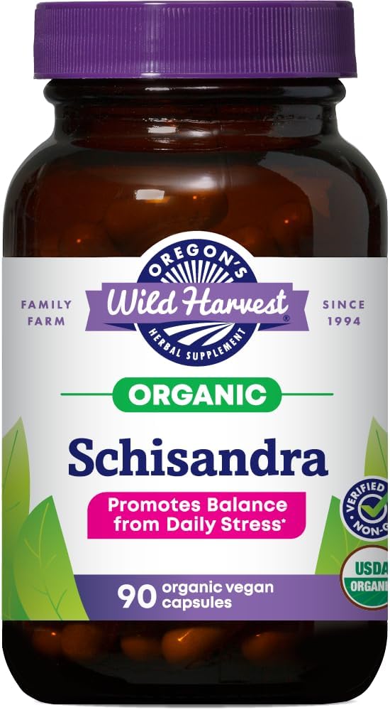 Oregon 's Wild Harvest Schisandra Organic Herbal Supplement, 90 Greve
