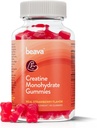 Creatin monohydrat Gummies - 30 Serveringer - Vegansk Creatin Chews for Muscle Growth, Muscle Recovery, Workout Recovery, Anaerob Endurance - Ingen Indlæsning fase - Ingen Bloating - Jordbær - Lavt sukker