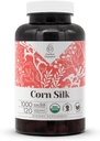 Corn Silk USDA Organic 120 Kapsler Beholder 124; High- Potency Natural Supplements 124; Certified Organic Vegetarian Capsules and Organic Corn Silk (Zea Mays) Tørret Silk (120 Kapsler)