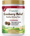 NaturVet - Cranberry Relief Plus Echinacea - Hjælper med at understøtte en sund vandladning og immunsystem - 120 bløde tygger