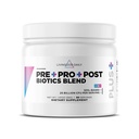 Livingood Daily Pre Pro Post Biotics Blend Powder, fordøjelig sundhed tillæg med Prebiotika fra Organic Blue Agave Inulin, SBO Probiotika, Probiotika til kvinder & mænd, ikke GMO, Vegan, 30 Servering