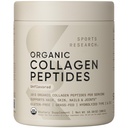 Sport Research ® Organic Collagen Peptider - Hydrolyzed Type I & III Collagen Protein Powder Lavet bæredygtigt fra Grass- Fed Cows - USDA Organic · Non- GMO · Gluten Free - Unflavored, 30 Servere
