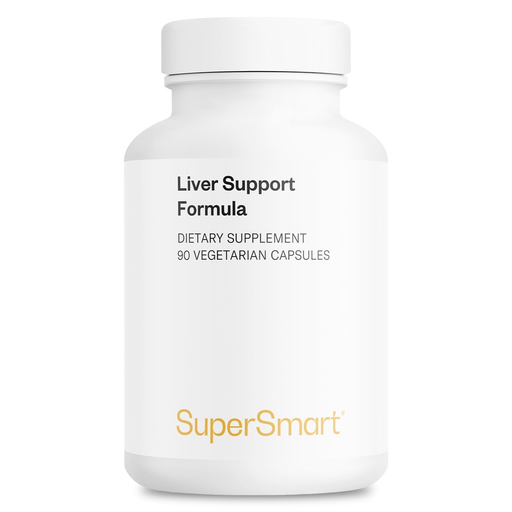 Supersmart - Leverstøtteformel (Advanced Formel) - med Silymarin Milk Thistle, L- methionin, Reduceret Glutathion, Picrorhiza Kurroa, Artichoke Mezzogiorno 124; Non- GMO & Gluten Free - 90 Vegetariske kapsler