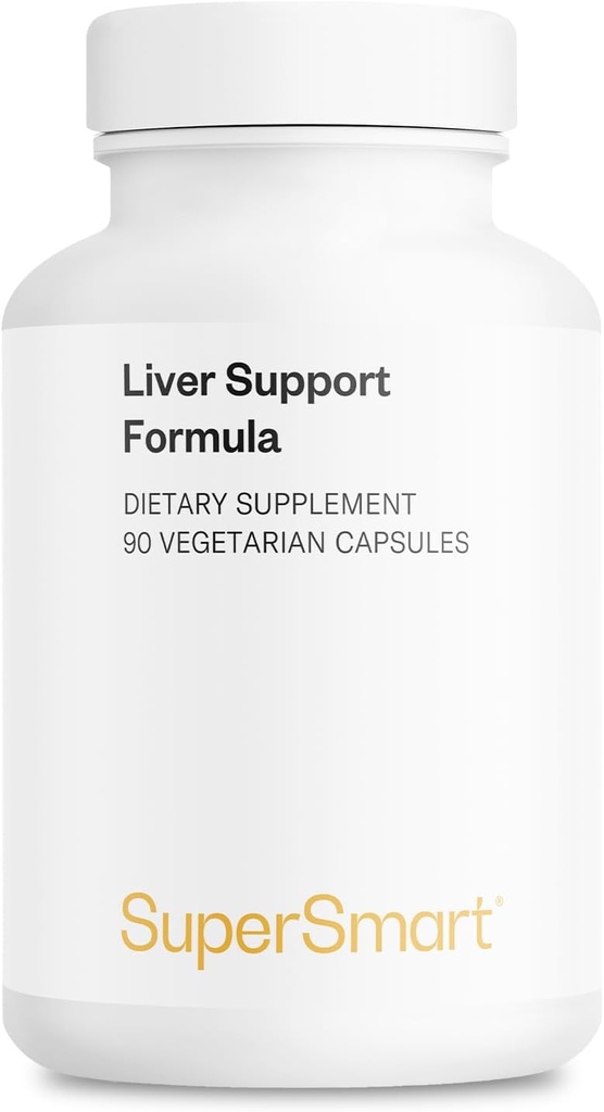Supersmart - Leverstøtteformel (Advanced Formel) - med Silymarin Milk Thistle, L- methionin, Reduceret Glutathion, Picrorhiza Kurroa, Artichoke Mezzogiorno 124; Non- GMO & Gluten Free - 90 Vegetariske kapsler