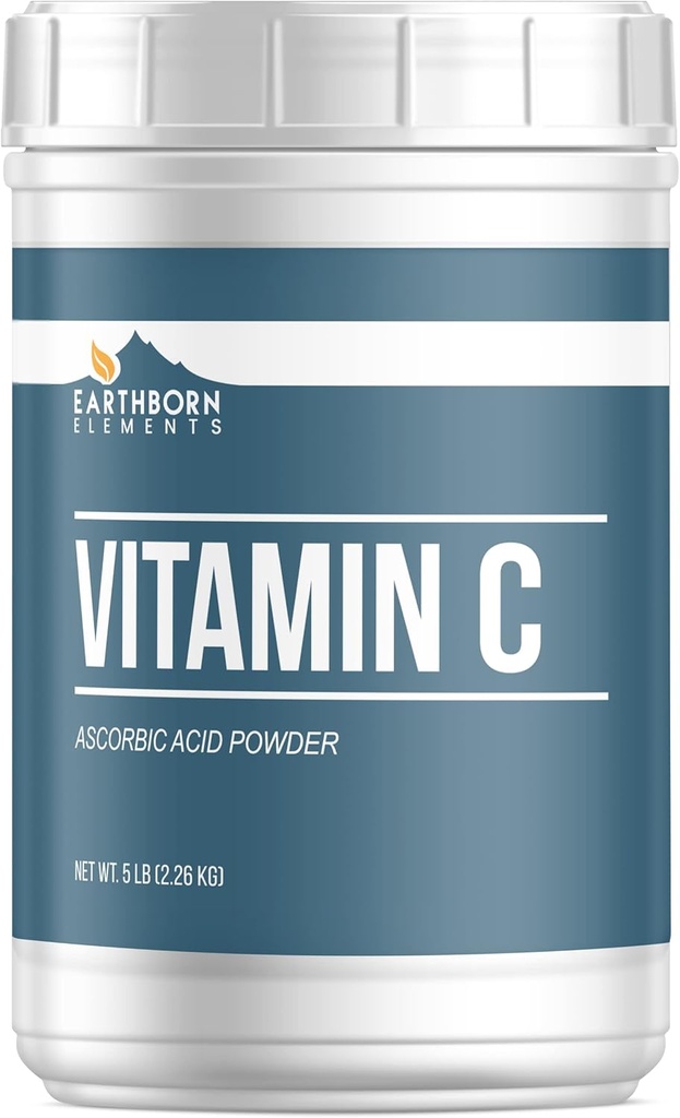 Earthborn Elements C-vitamin Pulver 5 LB, Ascorbinsyre, Kosttilskud