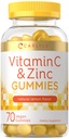 Carlyle Vitamin C og Zink Gummier; 70 Greve C124; Lemon Flavor C124; Vegan, Non- GMO, og Gluten Free Supplement