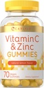 Carlyle Vitamin C og Zink Gummier; 70 Greve C124; Lemon Flavor C124; Vegan, Non- GMO, og Gluten Free Supplement
