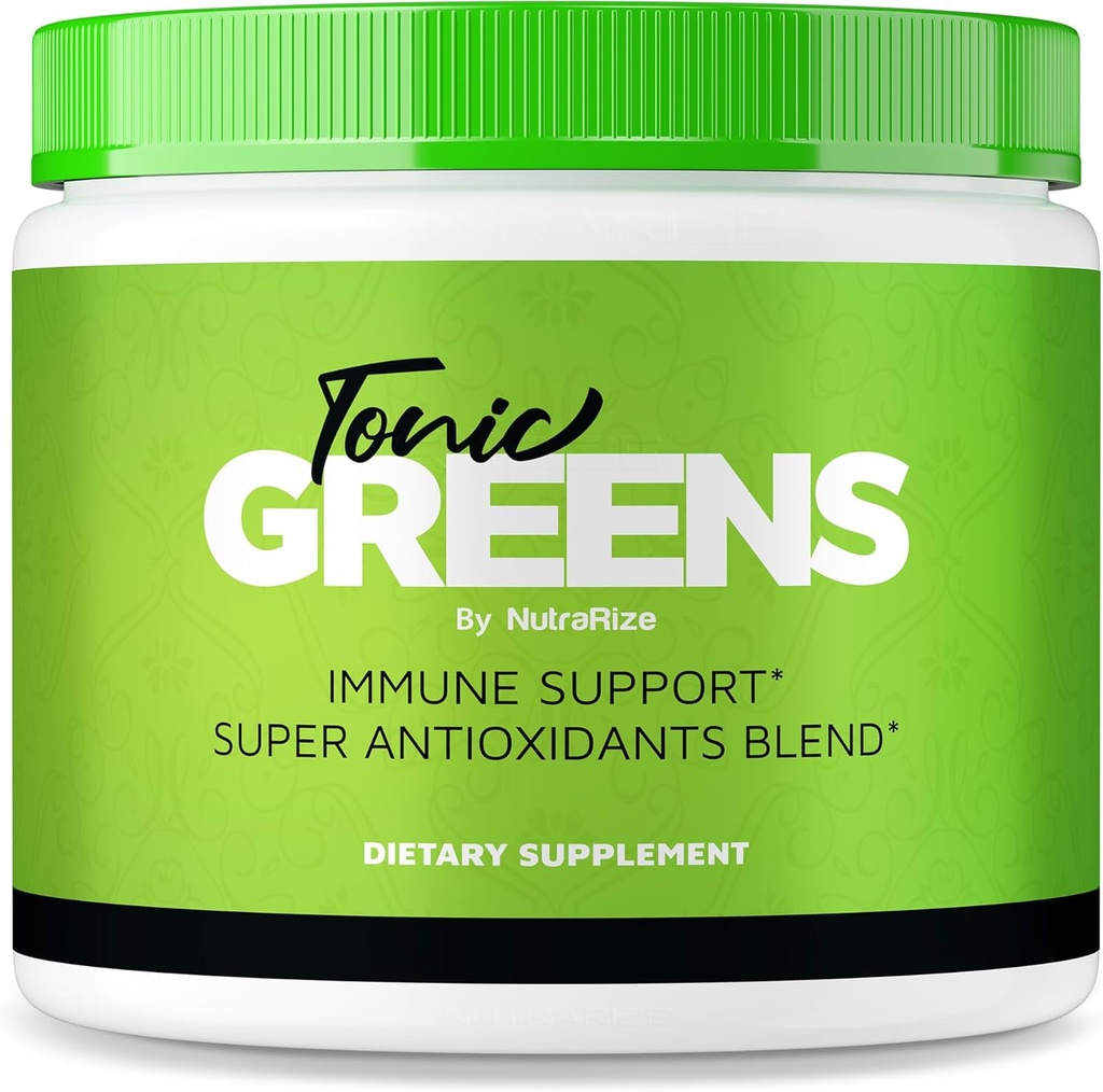 NutraRize Tonic Green, All- Natural Supplement i en krukke til immunforsvar, lækker måde at Detox kroppen, Tonic Green Powder for sundhed og wellness anmeldelser (30 Servere)