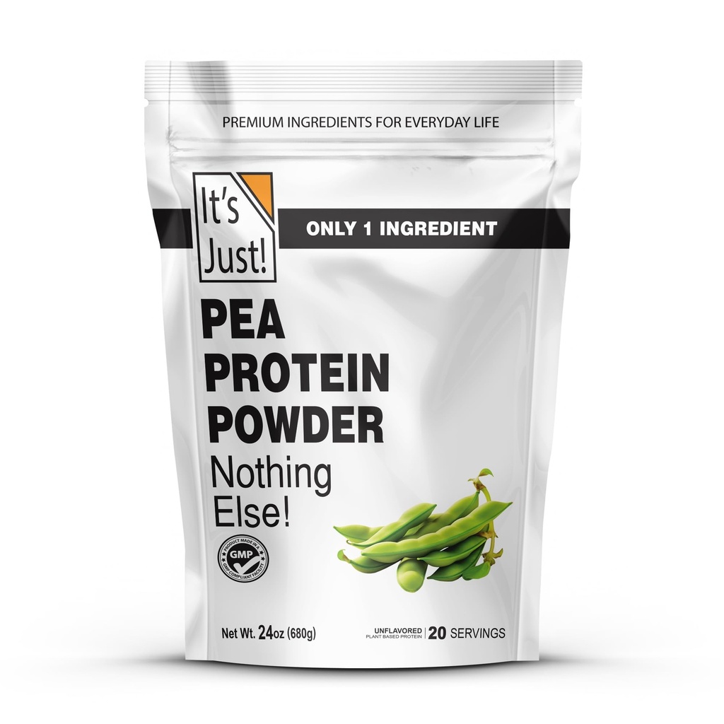 Det er bare! - 100% Pea Protein, Vegansk Plantebaseret, Vokset i Canada, Premium Quality, Glat Texture, Non-GMO, Gluten Free, Keto Friendly (1,5 Pound, Unflavored)