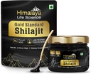 Pure Shilajit Resin 124; Mest Potent Shilajit fra Indien, Gold Grade for Mænd & Kvinder, 75 Servering for Energy Boost, 85 + Trace Minerals, 77% Fulvic Acid, Lab Testet, 30g