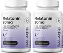 Melatonin 20mg Fast Opløs tabletter - Høj potens, Hurtig fungerende, Natural Sleep Support - Søvnstøtte til voksne - Non-Groggy, Drug- Free Formel - 120 Sleeping Pills - pakke med 2