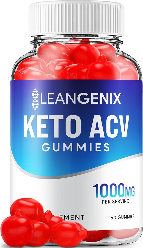 LeanGenix Keto ACV Gummies - Advanced Formel LeanGenix Keto Plus Vægt Management ACV Gummies Apple Cider Vinagar LeanGenix ACV Kosttilskud Anmeldelser Mænd Kvinder (60 Gummies)