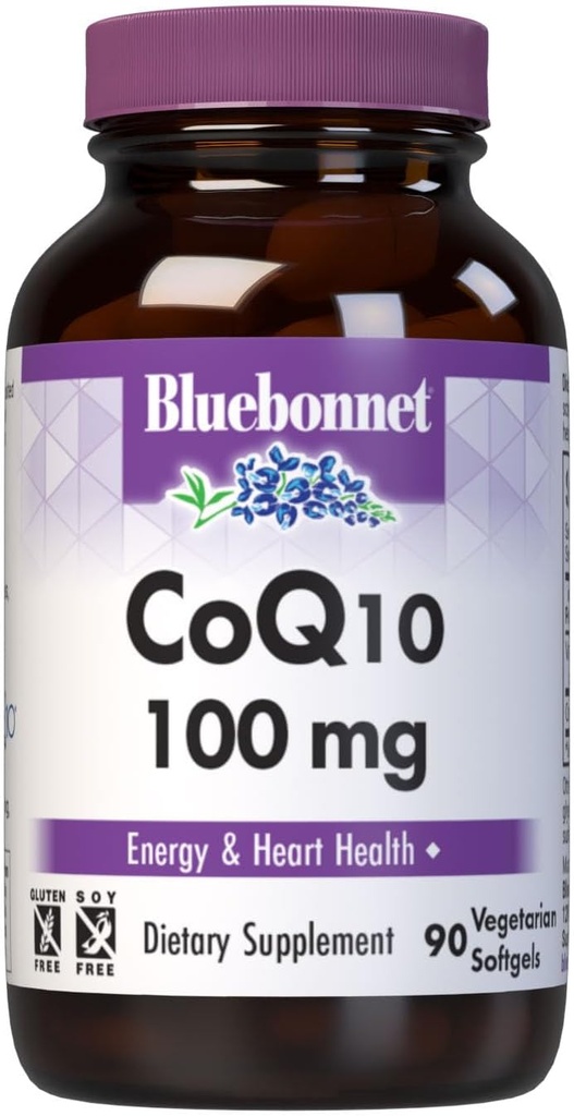 BlueBonnet CoQ- 10 Vegetarisk Softgel, 100 mg, 90 Greve