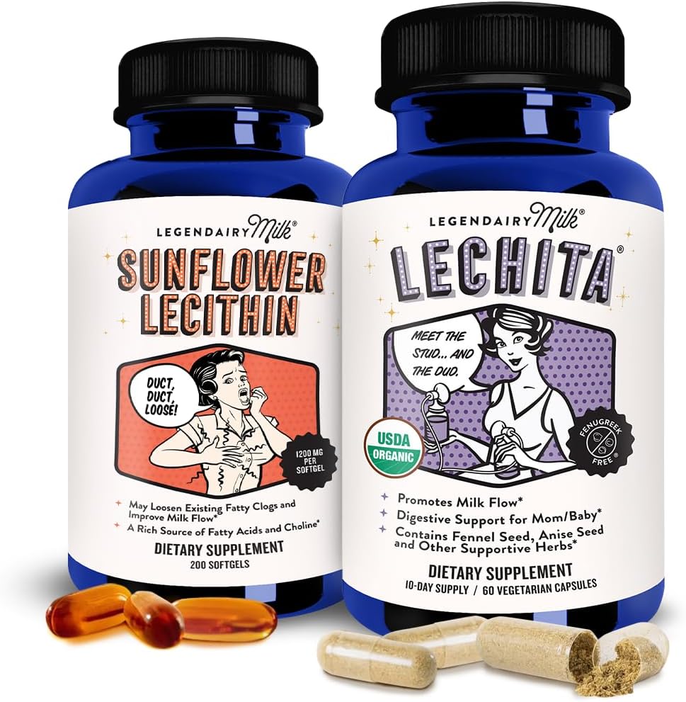 Legendairy Milk Sunflower Lecithin + Lechita - Amning Kosttilskud til mælk Tilsætning og Claged Milk Ducks - Amning supplement til mælk Flow og Boost Milk Production