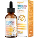 Fuld Spektrum af tocotrienoler Supplement 1200mg- Tocotrienol E-vitamin Væske, Tocopherol- fri - Superior Antioxidant Blend - Højere Absorption - 2 fl oz, 30 Servere