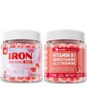 Vegansk jerngummier + vitamin B1 Gummier