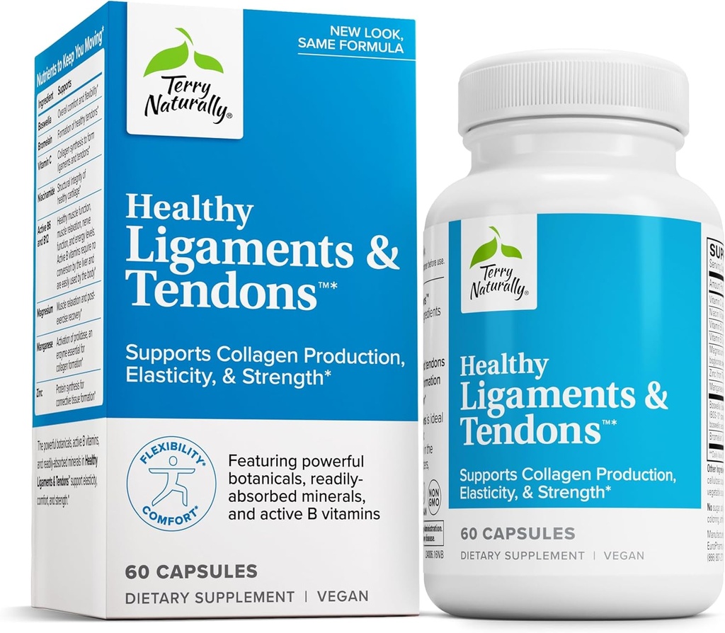 Terry naturligt sunde lightere & tendoner - Kosttilskud til Connective Tissue & fælles smøremidler - non-GMO formel til at hjælpe ligament & muskelsundhed - 60 kapsler