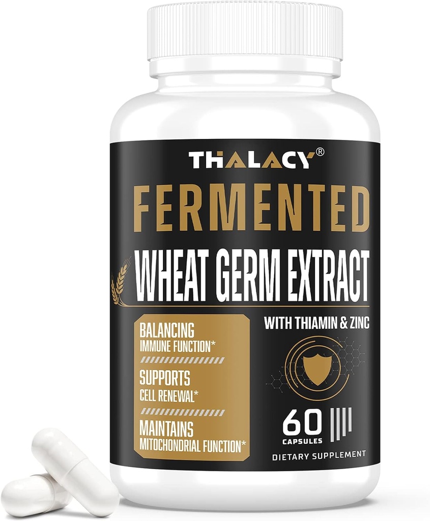 Spermidin Kosttilskud 13mg - 1300mg Hvede Germ Extract Kapsler Potent formel med højere spermidin indhold og zink til sund aldring, Dagligt immunsystem og Cell Fornyelse, 120 Kapsler