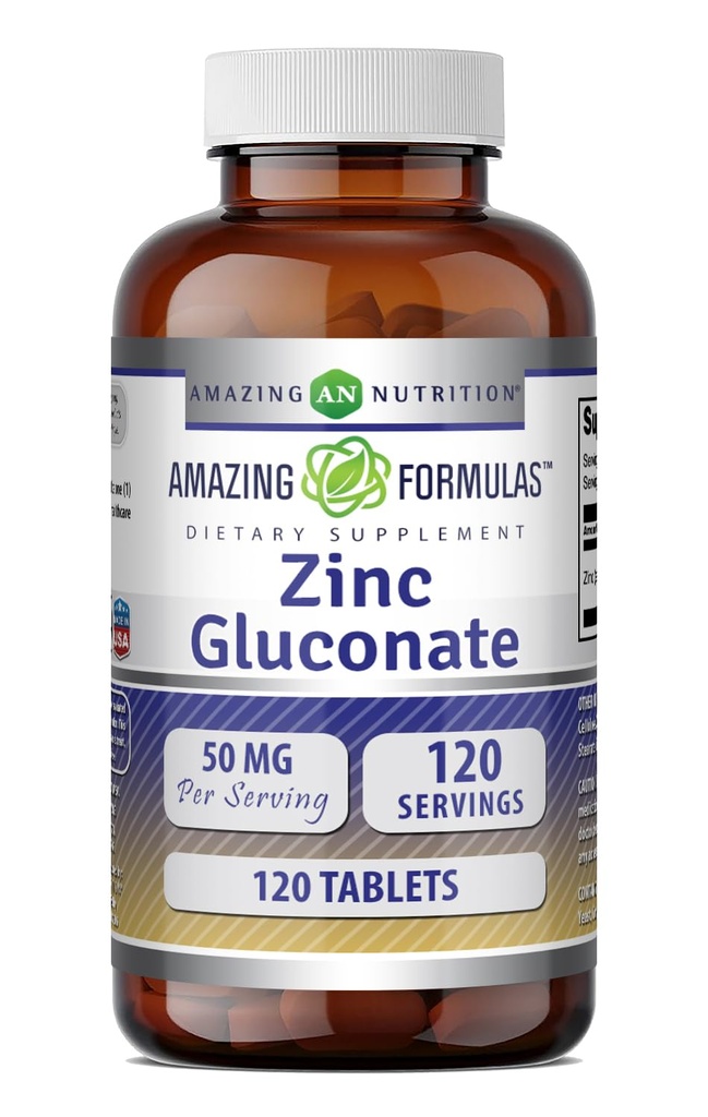 Amazing Formulas Zink Gluconate Supplement Note 124; 50 Mg Per Serving
