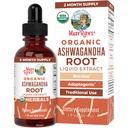MaryRuth Organics Ashwagandha Rootbean 124; USDA Organic Ashwagandha Liquid Drops # 124; Stress Relief, Natural Call, Afslapning og Mood Support Supplement # 124; Adaptogenec # 124; Nervine # 124; Vegan # 124; Non- GMO # 124; 60 Servering