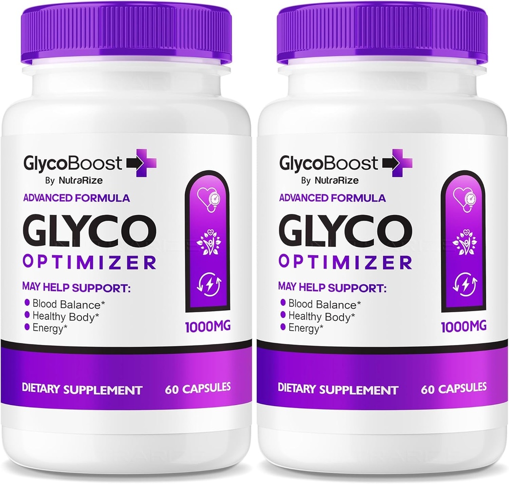 NutraRize (2 Pack) GlycoBoost - Officiel Glyco Boost Blood Support Formel, Alle naturlige kapsler for sunde og stabile niveauer, GlycoBoost Blood Vessel Cleaner, Glyco Boost Optimizer (120 Kapsler)