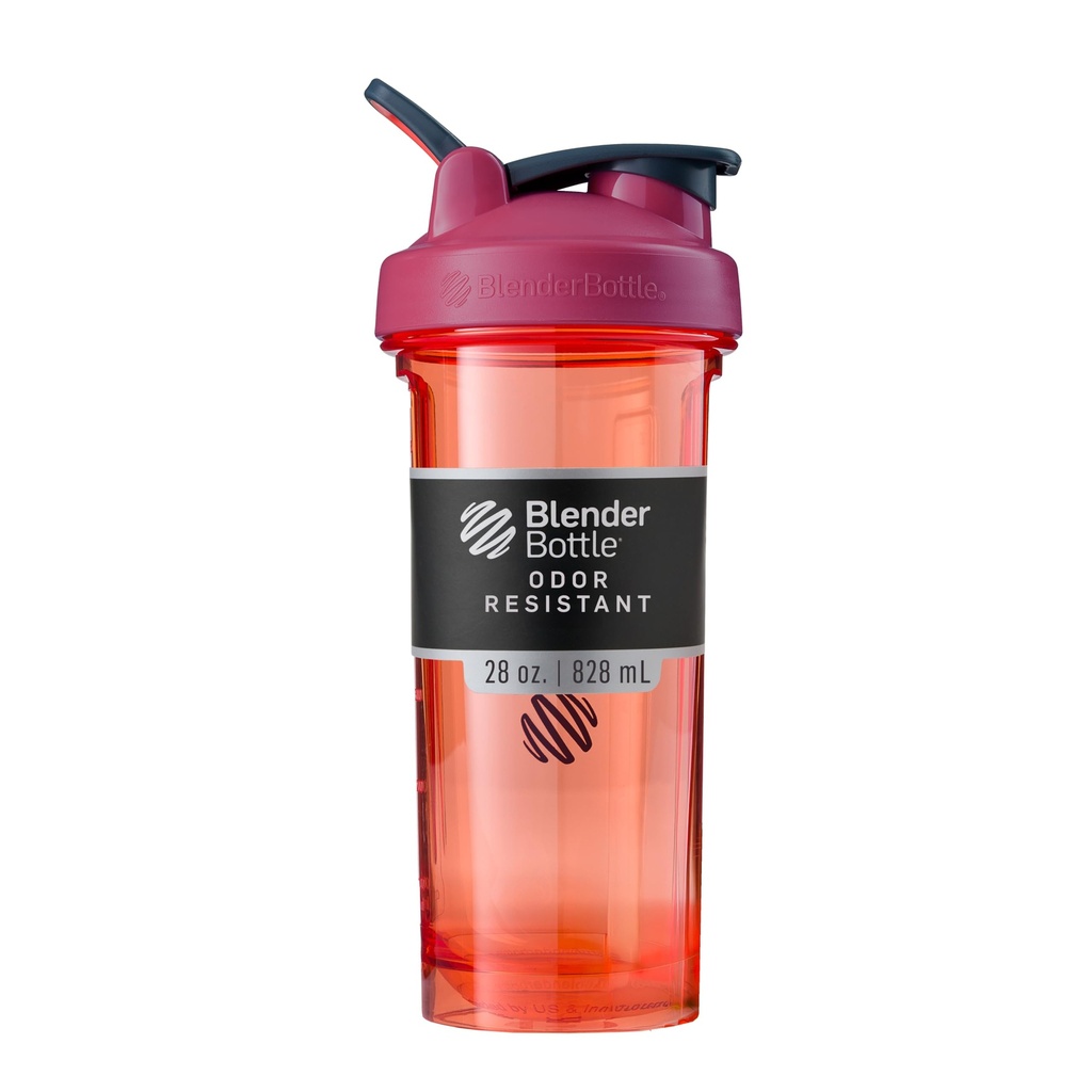 BlenderBottle Shaker Flaske Pro Series Perfekt til Protein Shakes og Pre Workout, 28-Ounce, Full- Color Coral