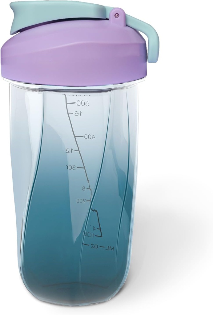 protein shaker flaske Holdes op til 20oz, Ingen blending Ball eller Whisk, BPA gratis, Portable Pre Workout Whey Protein Drink Cup, Blender shaker flaske til at blande cocktails smoothies Shakes (blå)