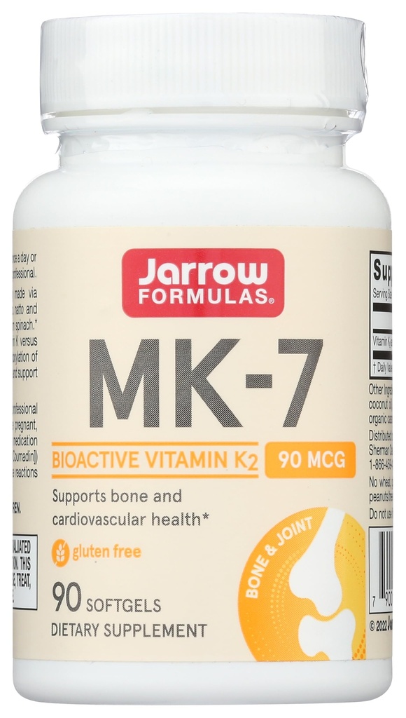 Jarrow Formulas MK- 7, 90 mcg, 90 Softgels