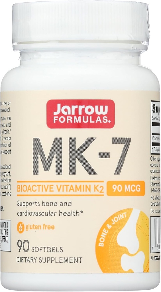Jarrow Formulas MK- 7, 90 mcg, 90 Softgels