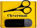 Cleverman Premium ansigtssakse - Professionelle Næsehårssakse, buede sikkerhedsblade og Afrundede Tips til Øjenbryn, Mustache, Skæg, Øre Hår Trimming. Rustfrit stål Grooming Værktøj til mænd