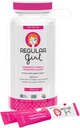 Regelmæssig Girl Organic Powder, Starter Kit, Prebiotic Fiber Supplement og Probiotika til kvinder, 15 Individuelle Pakker & Flaske, Unflavored, 15 Servere