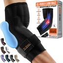DR. BRACE ® Elite albue Brace Support, Breathable albue Kompression Ærme med Gel Pad til Golfer, Tennis albue & Tendonitis Treatment & Pain Relief 2024 (Sort, Stor)