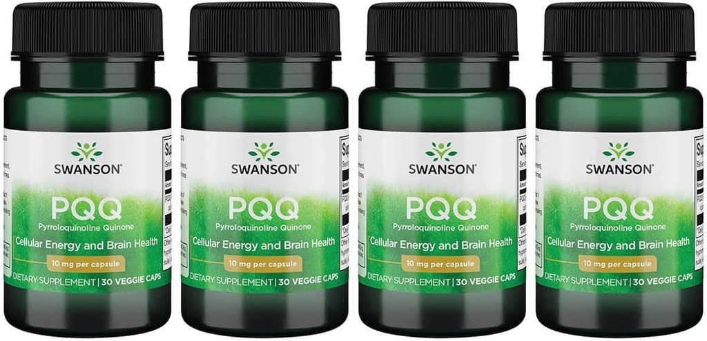 Swanson Pqq Pyrroloquinolin Quinone 10 mg 30 Vegan Caps (4 Pack)