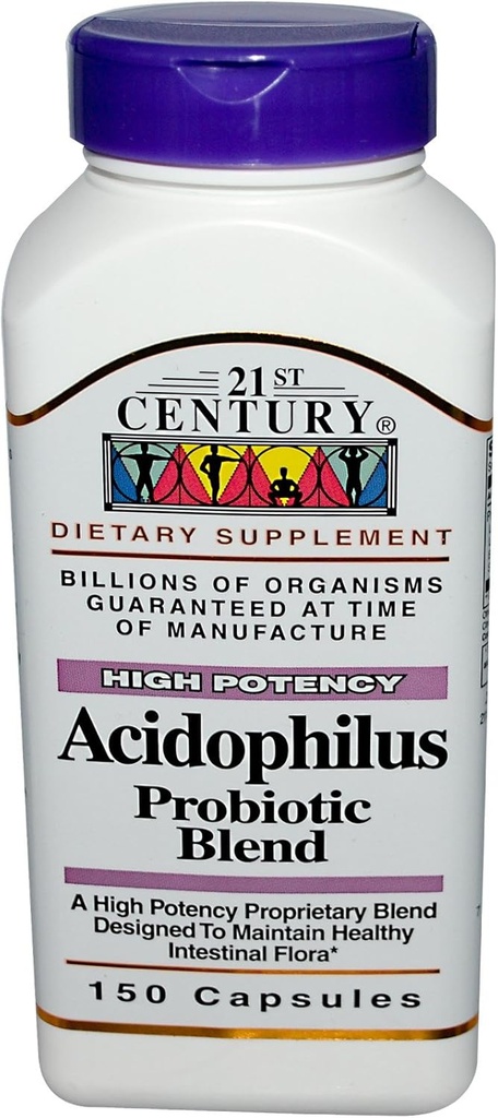 21. århundrede, Acidophilus, Probiotisk Blend, 150 kapsler